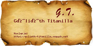 Góliáth Titanilla névjegykártya